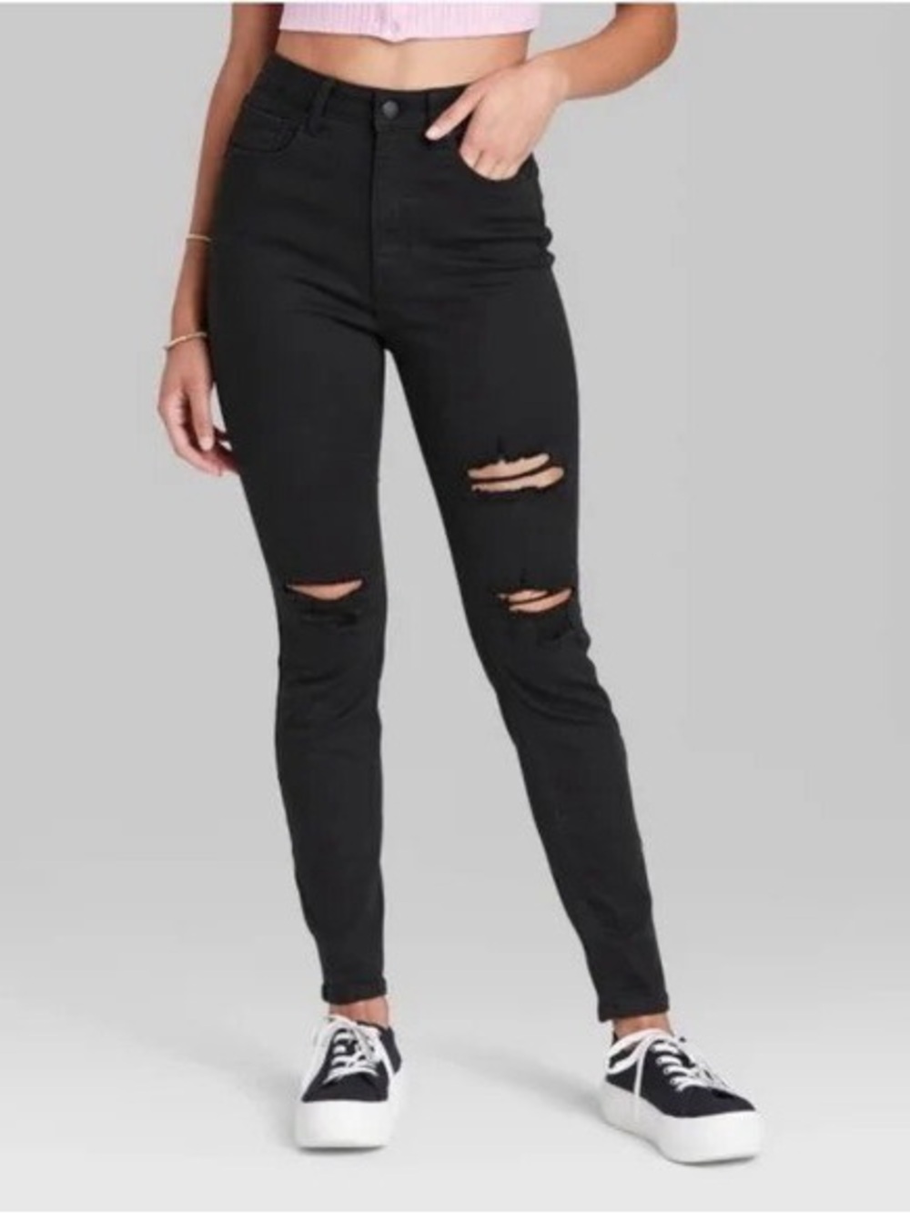 Wild Fable Distressed High Rise Skinny Jeans Size 10